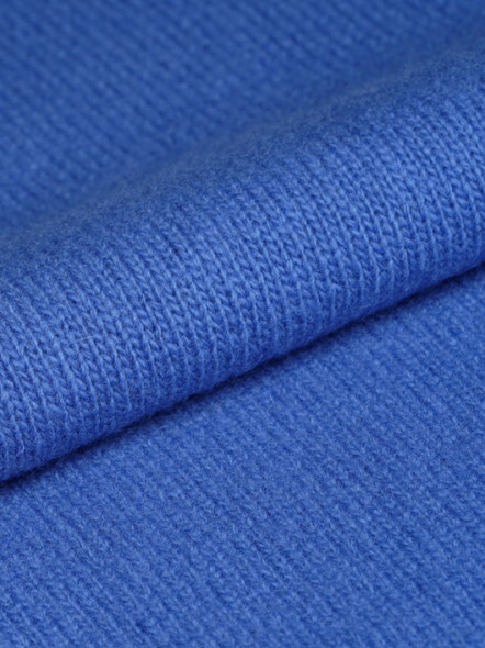 Pull Lambswool Como Col V Bleu Capel Grande Taille