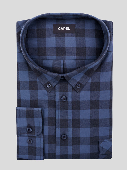 Chemise À Carreaux Bicolores Ralph Capel Grande Taille