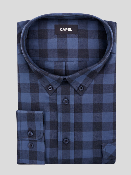 Chemise A Carreaux Bicolores Ralph Capel Grande Taille  homme grande taille - Capelstore