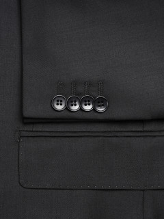 Veste de Costume Séparable Noire Grande Taille Homme