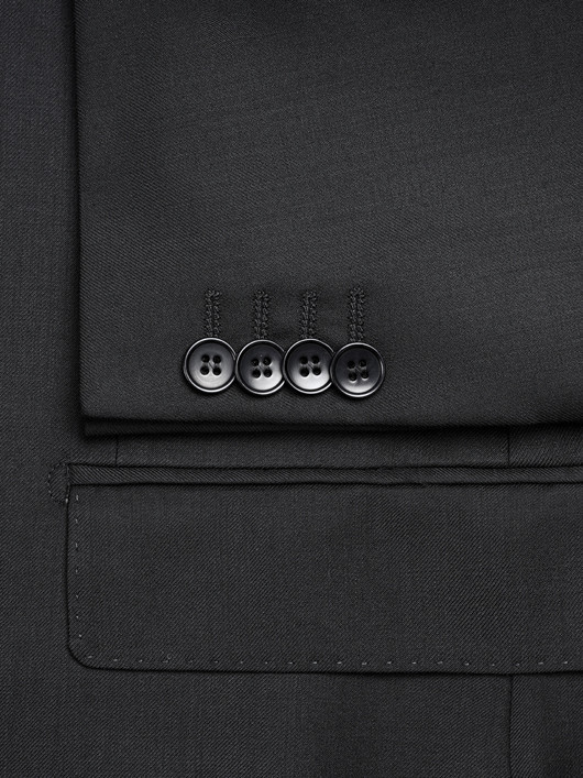 Veste de Costume Séparable Noire Grande Taille Homme