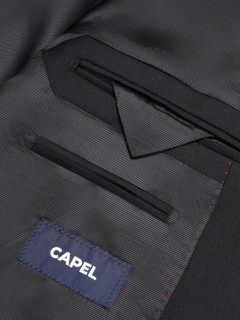 Veste de Costume Séparable Noire Grande Taille Homme