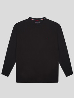 Tee-shirt Ml Uni Noir Tommy Hilfiger Grande Taille  homme grande taille - Capelstore