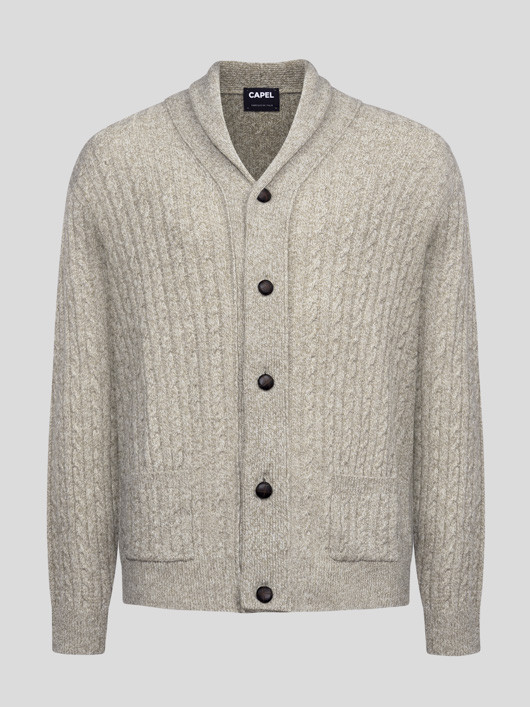 Cardigan Giacomo Torsad.beige Capel Grande Taille  homme grande taille - Capelstore