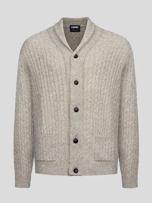 Cardigan Giacomo Torsad.beige Capel Grande Taille  homme grande taille - Capelstore