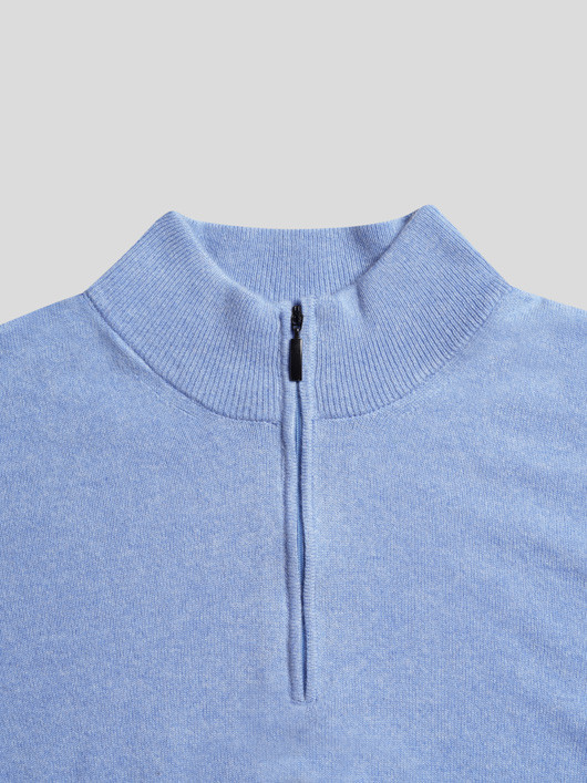 Pull Orso Bleu Ciel Cachemire Capel Grande Taille homme grande taille - Capelstore