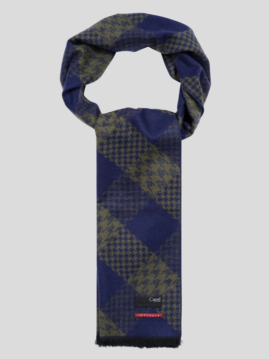 Echarpe Motifs Pieds De Poule Capel  homme grande taille - Capelstore