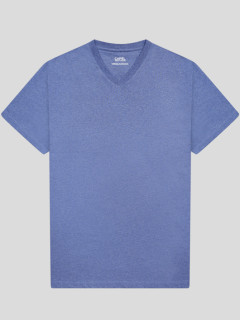 Tee-shirt Louis Col V Indigo Capel Grande Taille  homme grande taille - Capelstore
