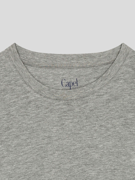 Tee-shirt Louis Gris Col Rond Capel Grande Taille