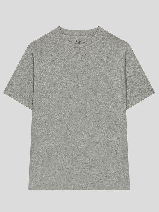 Tee-shirt Louis Gris Col Rond Capel Grande Taille homme grande taille - Capelstore
