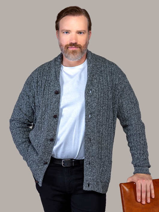 Cardigan Giacomo Torsades Capel Grande Taille  homme grande taille - Capelstore