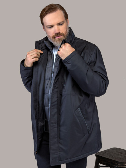 Parka Rain Series Noir Bugatti Grande Taille