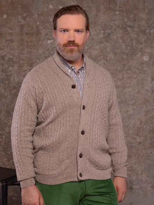 Cardigan Giacomo Torsad.beige Capel Grande Taille homme grande taille - Capelstore