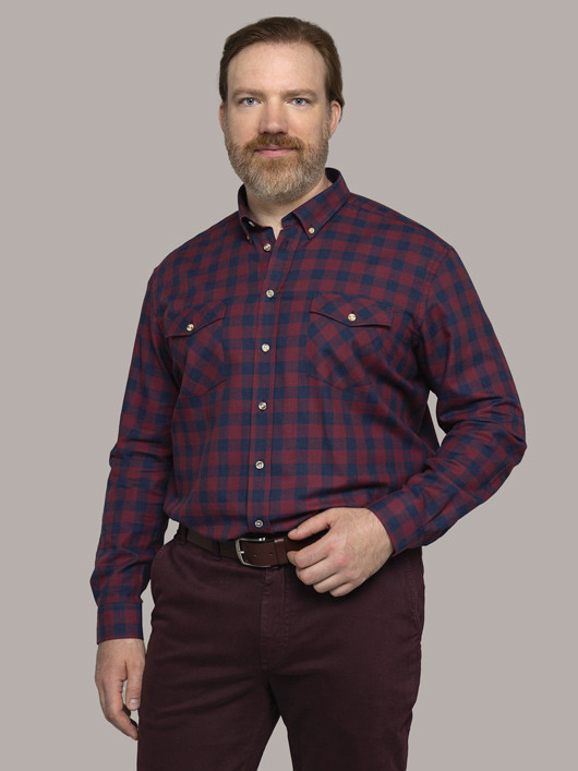 Chino Uni Prune Capel Grande Taille homme grande taille - Capelstore