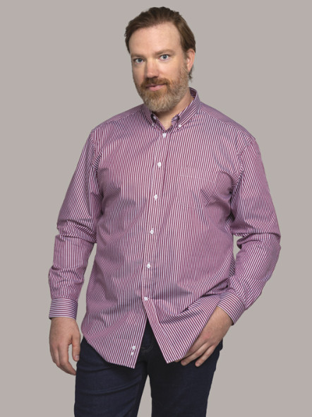 Chemise Ralph Avec Rayures Capel Grande Taille