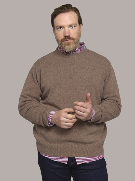 Pull Lambswool Luca Col Rond Capel Grande Taille homme grande taille - Capelstore
