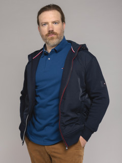 Sweat Zippe Mix Media Tommy Hilfiger Grande Taille  homme grande taille - Capelstore