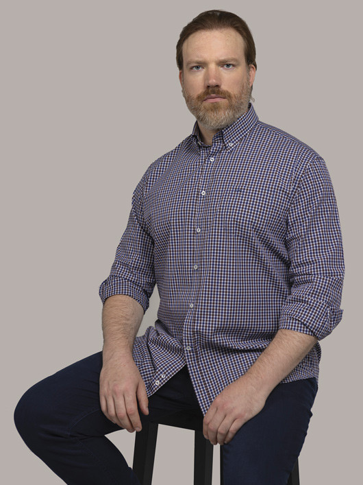 Chemise Carreaux Paul & Shark Grande Taille homme grande taille - Capelstore