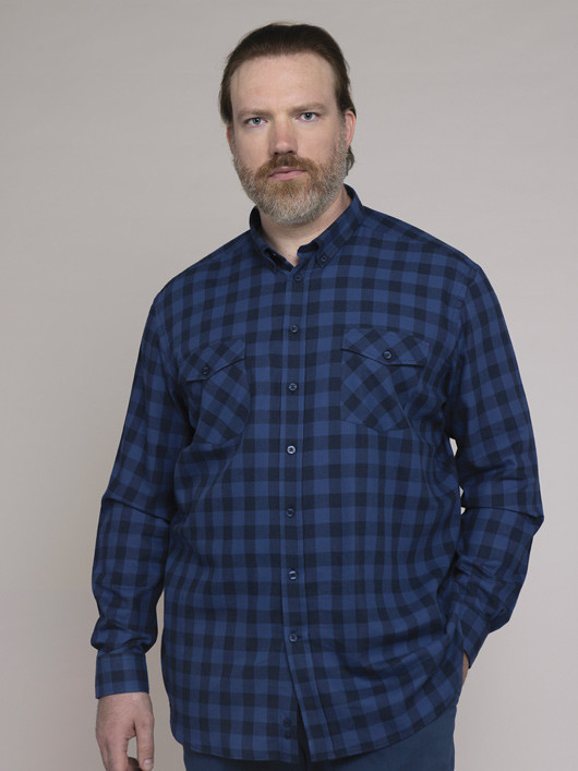 Chemise A Carreaux Bicolores Ralph Capel Grande Taille homme grande taille - Capelstore