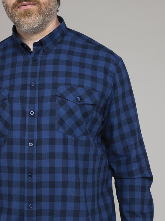 Chemise A Carreaux Bicolores Ralph Capel Grande Taille homme grande taille - Capelstore
