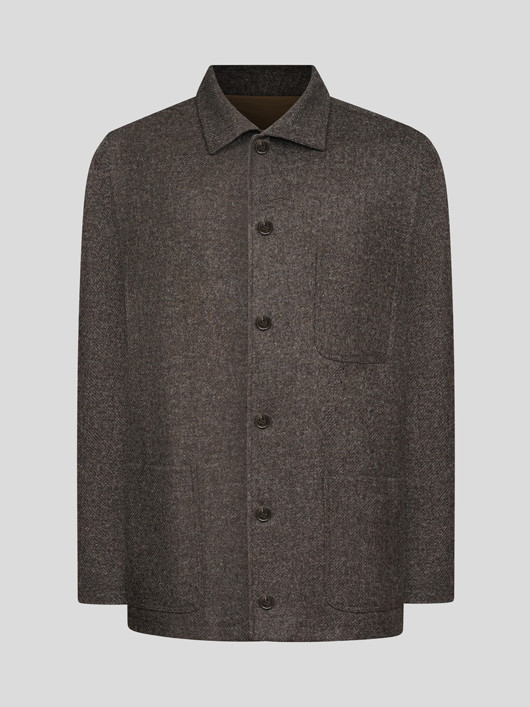 Veste Worker Marron Glace Capel Grande Taille homme grande taille - Capelstore