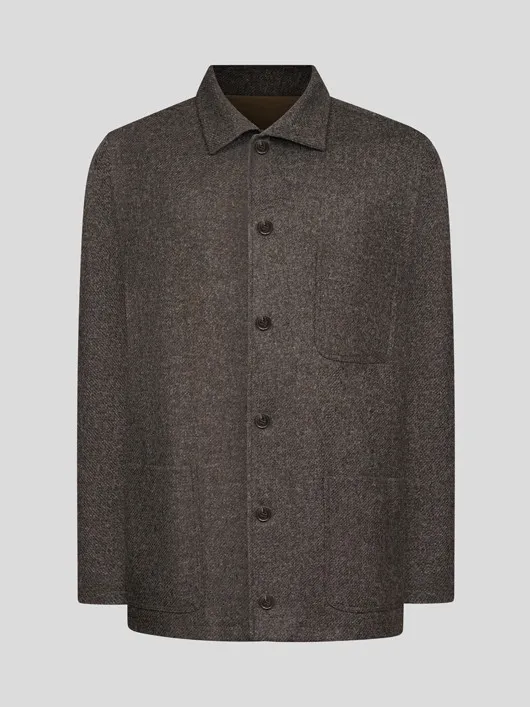 Veste Worker Marron Glace Capel Grande Taille  homme grande taille - Capelstore