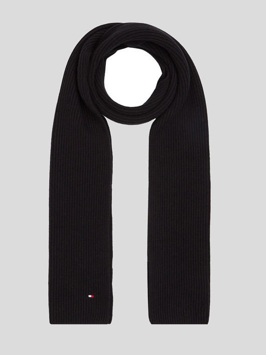 Echarpe Noire Tommy Hilfiger  homme grande taille - Capelstore