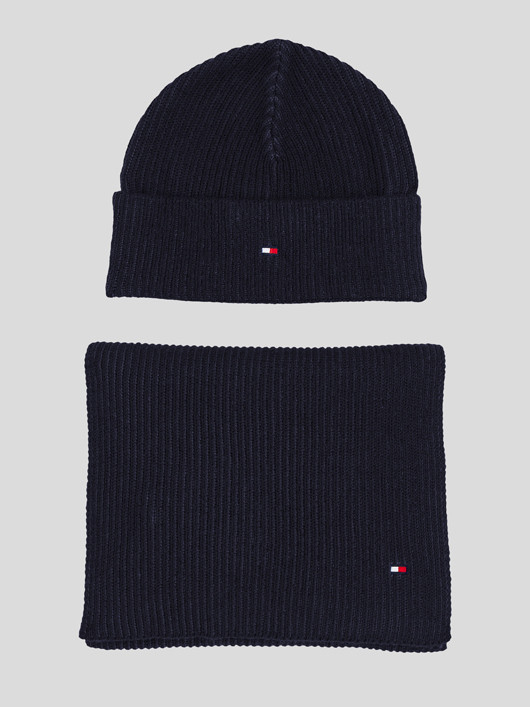 Coffret Echarpe & Bonnet Tommy Hilfiger  homme grande taille - Capelstore