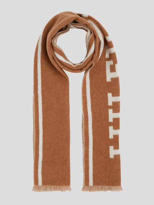 Echarpe Camel Lettrages Tommy Hilfiger  homme grande taille - Capelstore