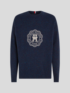 Pull Col Rond Monogramme Tommy Hilfiger Grande Taille  homme grande taille - Capelstore