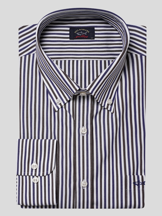 Chemise Paul & Shark Yachting - Neuf Avec étiquettes, Taille L (42), 100% Coton, Motif Paisley