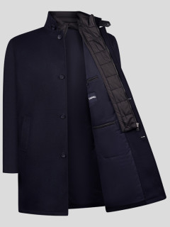 Manteau Marine Avec Parmenture Capel Grande Taille  homme grande taille - Capelstore