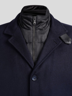 Manteau Marine Avec Parmenture Capel Grande Taille  homme grande taille - Capelstore
