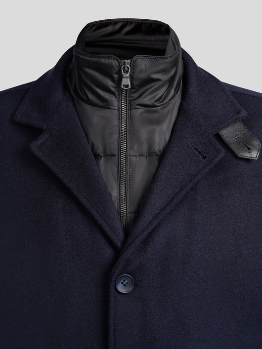 Manteau Marine Avec Parmenture Capel Grande Taille  homme grande taille - Capelstore