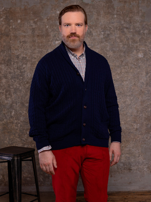 Cardigan Cachemire Capel Collection Privee Gde Taille  homme grande taille - Capelstore