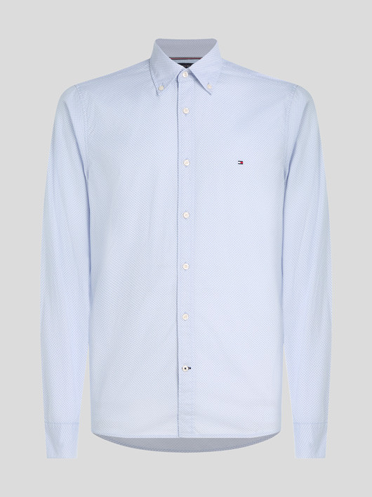 Chemise Mini Motifs Tommy Hilfiger Grande Taille bleu ciel homme grande taille - Capelstore