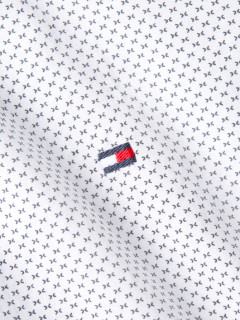 Chemise Micro Motifs Tommy Hilfiger Grande Taille blanc homme grande taille - Capelstore