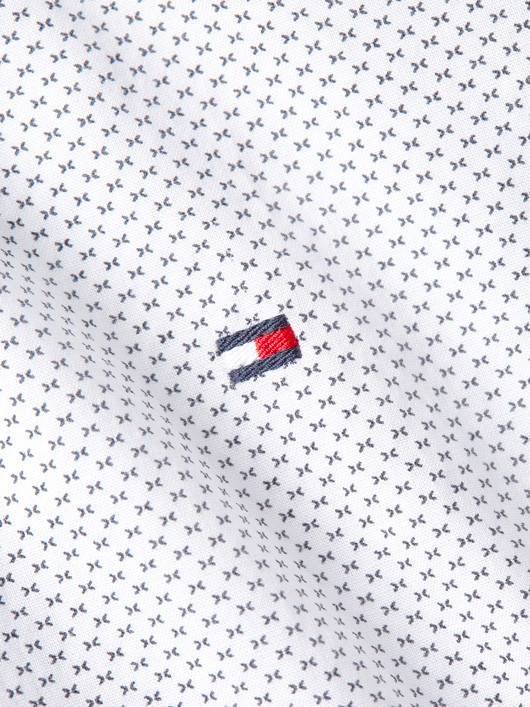Chemise Micro Motifs Tommy Hilfiger Grande Taille blanc homme grande taille - Capelstore