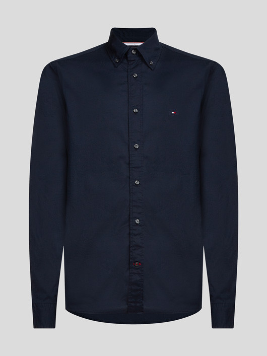 Chemise Popeline Marine Tommy Hilfiger Grande Taille marine homme grande taille - Capelstore