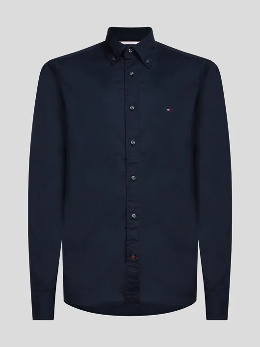 Chemise Popeline Marine Tommy Hilfiger Grande Taille marine homme grande taille - Capelstore