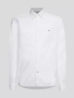 Chemise Popeline Blanche Tommy Hilfiger Grande Taille blanc homme grande taille - Capelstore