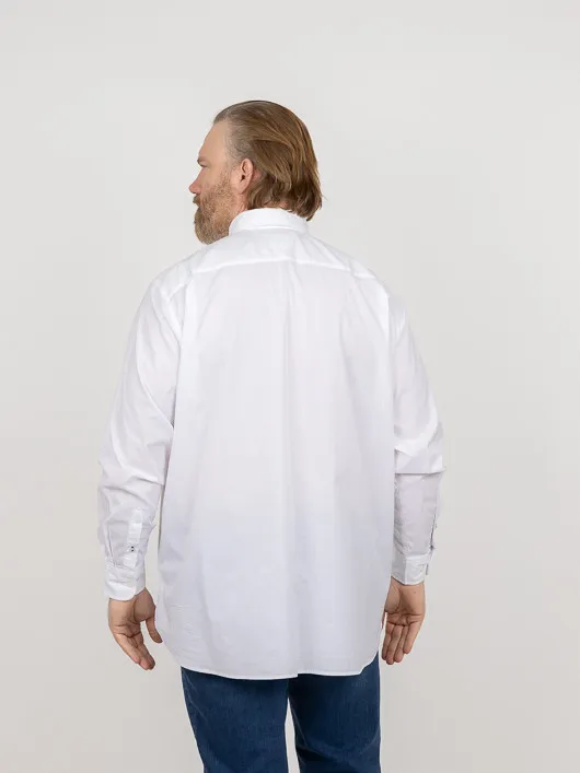 Chemise Popeline Blanche Tommy Hilfiger Grande Taille blanc homme grande taille - Capelstore