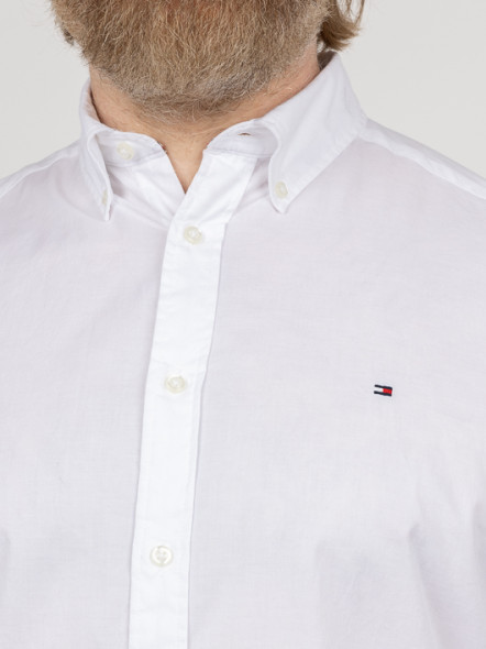 Chemise Popeline Blanche Tommy Hilfiger Grande Taille