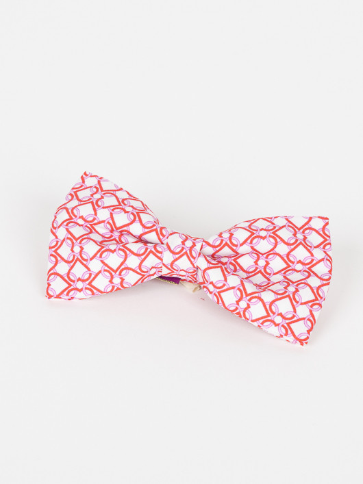 Noeud Pap.treil. Tissu Liberty Grande Taille blanc/rose homme grande taille - Capelstore