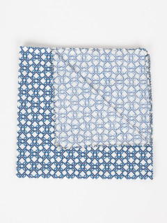Pochette Tissu Liberty blanc homme grande taille - Capelstore