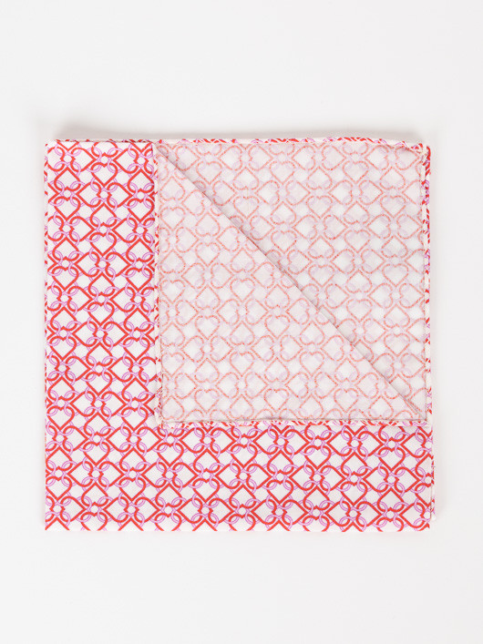 Pochette Tissu Liberty blanc/rose homme grande taille - Capelstore