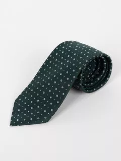 Cravate Verte Petits Motifs Capel Grande Taille vert homme grande taille - Capelstore