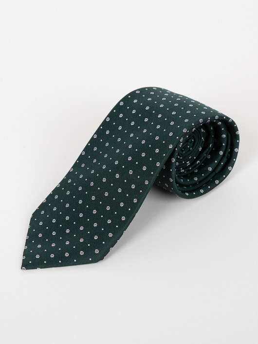 Cravate Verte Petits Motifs Capel Grande Taille vert homme grande taille - Capelstore