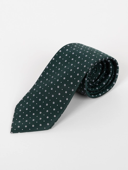 Cravate Verte Petits Motifs Capel Grande Taille vert homme grande taille - Capelstore