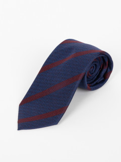 Cravate RayÃ©e Marine/Bordeaux Capel Grande Taille marine homme grande taille - Capelstore